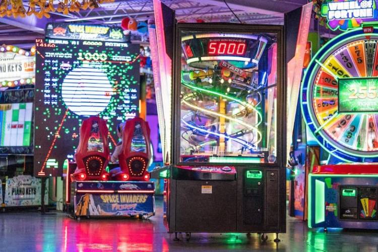 Arcade machines in the arcadia.