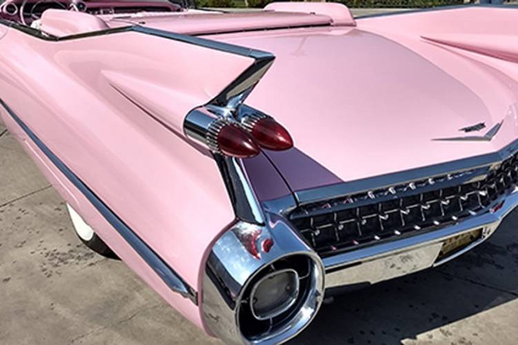 Close up of a car during the rod run.