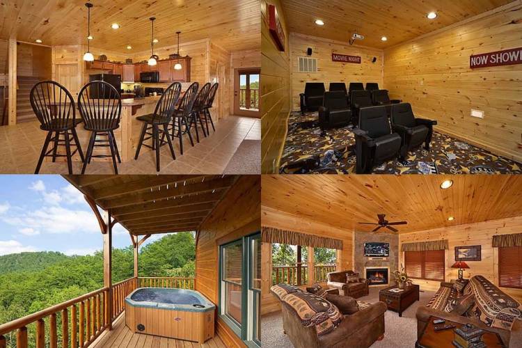 internal images of a vacation rental cabin in the smoky mountains