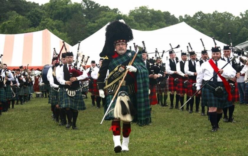 Scottish marching band.